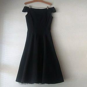 1950s pin up vintage style off shoulder dress